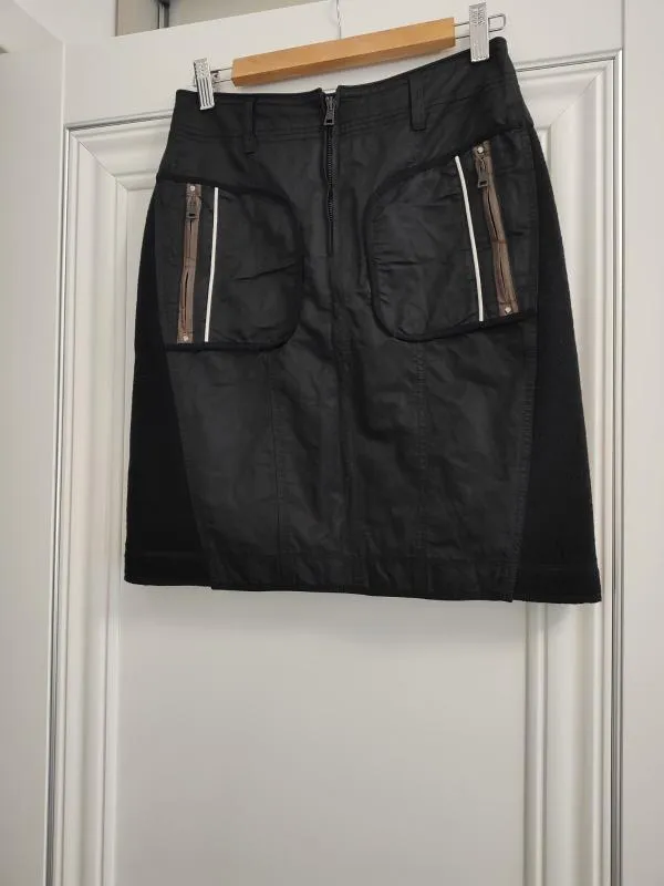 Fustă A-line Marc Cain S | Negru, Mini, Lungă fit, Lână - Image 2