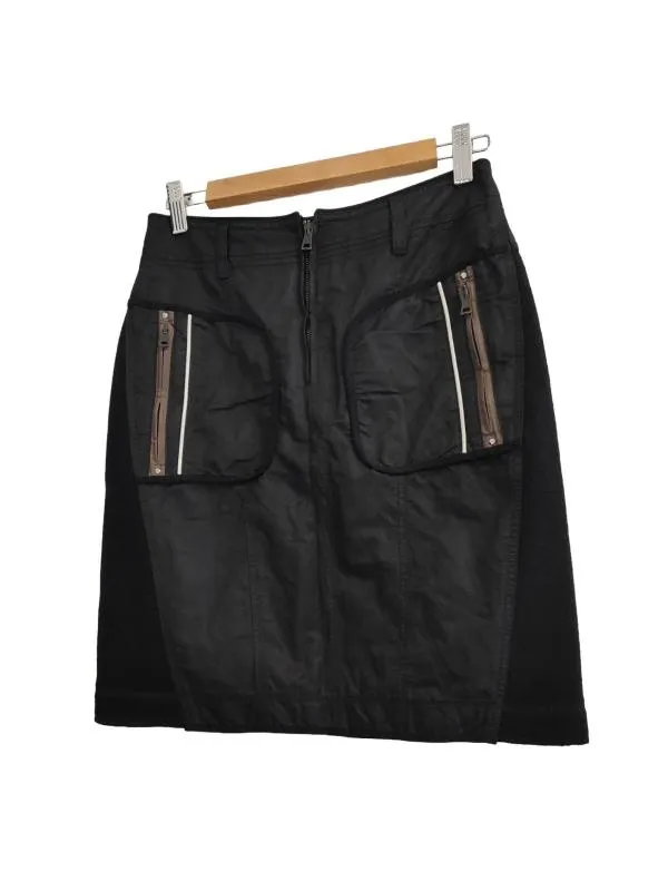 Fustă A-line Marc Cain S | Negru, Mini, Lungă fit, Lână