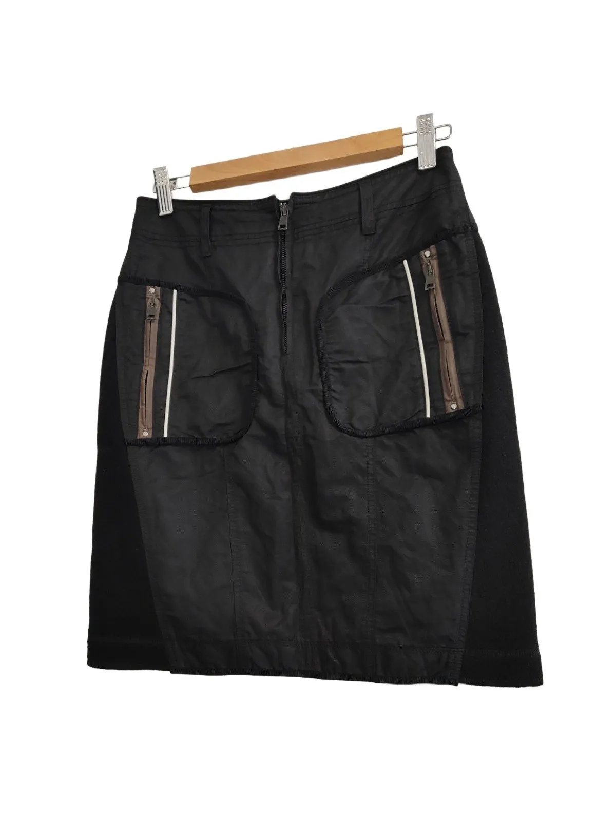 Fustă A-line Marc Cain S | Negru, Mini, Lungă fit, Lână