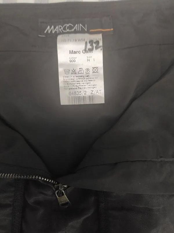 Fustă A-line Marc Cain S | Negru, Mini, Lungă fit, Lână - Image 5