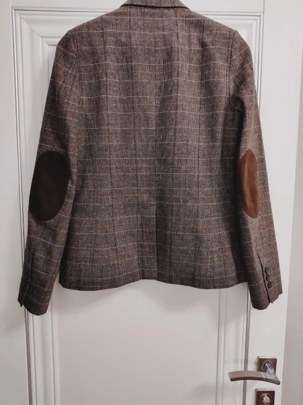 Blazer Highland Cottage EU 38 | Maro, Fără glugă, Carouri, Lână - Image 6