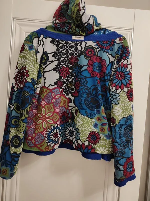 Blazer Cobra XL | Albastru, Cu glugă, Monocrom, Lână - Image 6