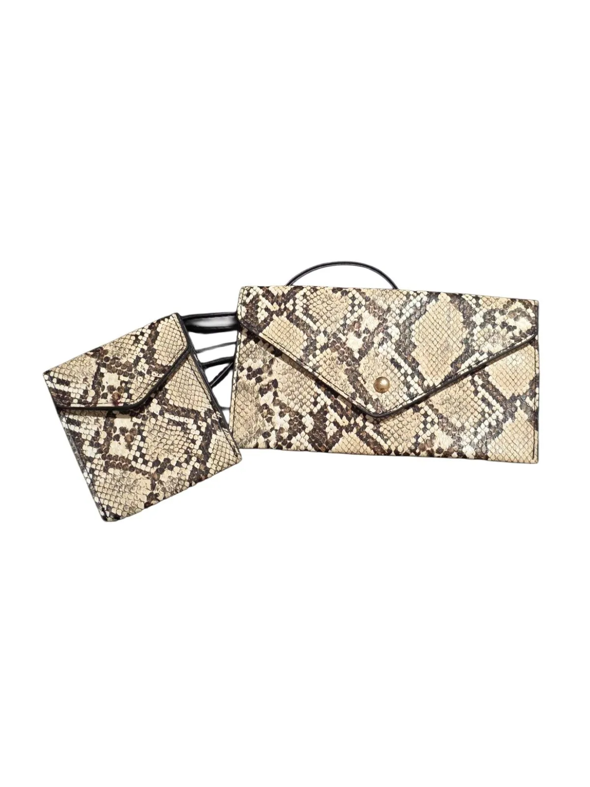 Borsetă | Bej, Animal print