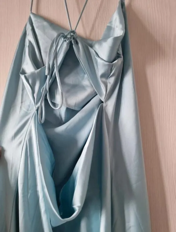 Rochie de ocazie Shein M | Bleu, Maxi, Bretele subțiri - Image 8