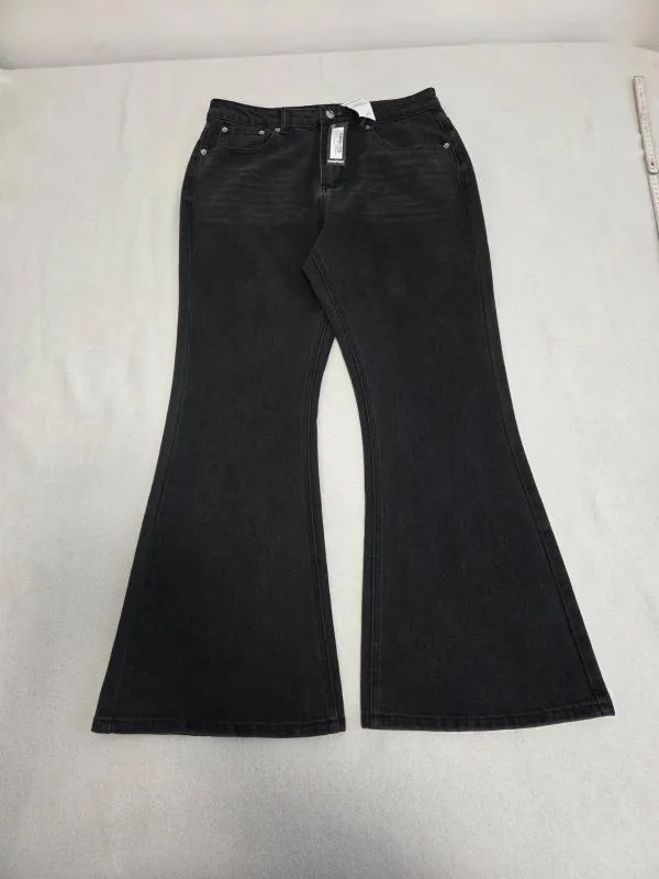 Blugi Boohoo EU 40 | Negru, Lungi, Talie înaltă, Bumbac - Image 4