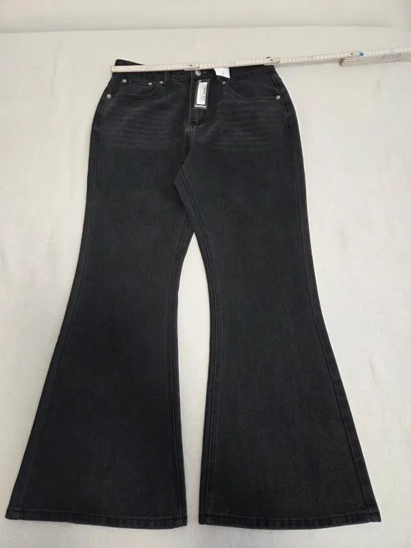 Blugi Boohoo EU 40 | Negru, Lungi, Talie înaltă, Bumbac - Image 5