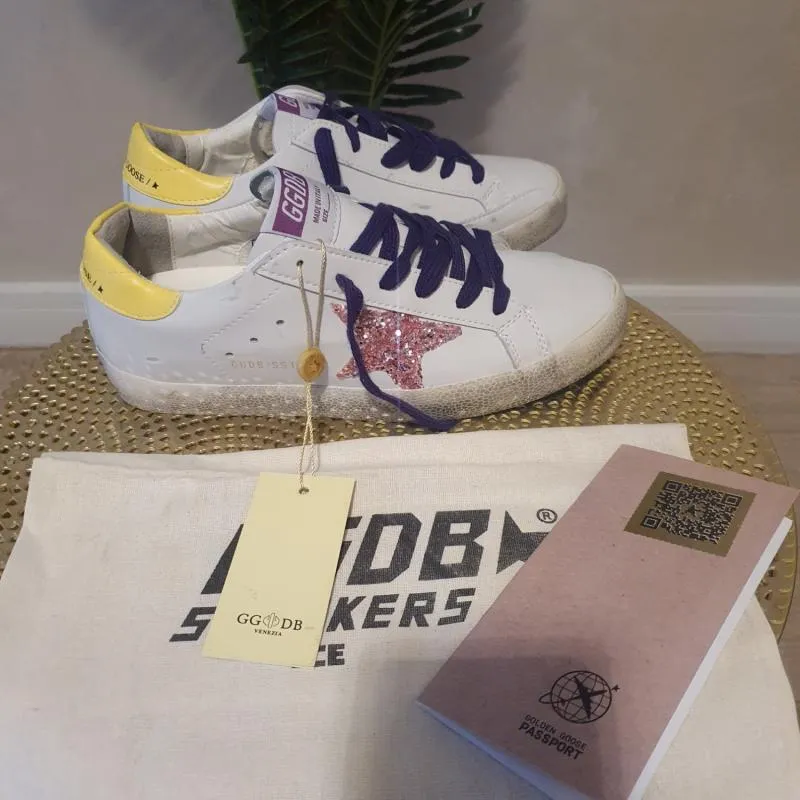 Sneakers Golden Goose EU 39 1/3 | Alb, Abstract & Color Block, Piele naturală - Image 6