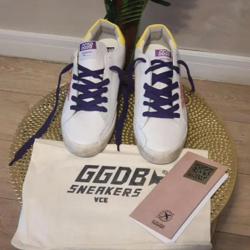 Sneakers Golden Goose EU 39 1/3 | Alb, Abstract & Color Block, Piele naturală - Image 2