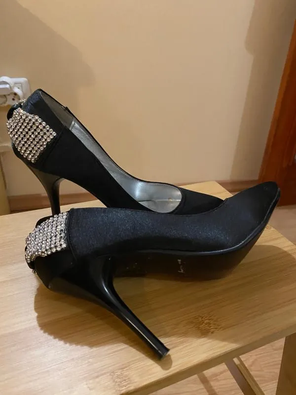 Pantofi cu toc înalt Tulipano EU 36 | Negru, Monocrom - Image 4