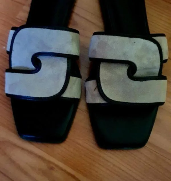 Șlapi Reserved EU 37 | Bej, Monocrom, Piele întoarsă  Suede - Image 7