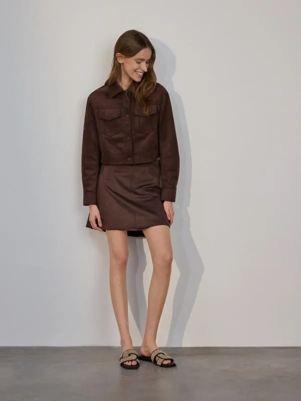 Șlapi Reserved EU 37 | Bej, Monocrom, Piele întoarsă  Suede - Image 6