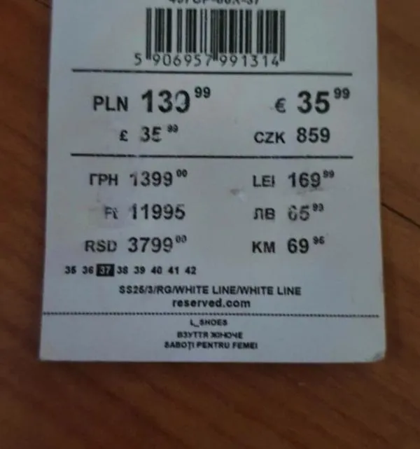 Șlapi Reserved EU 37 | Bej, Monocrom, Piele întoarsă  Suede - Image 10