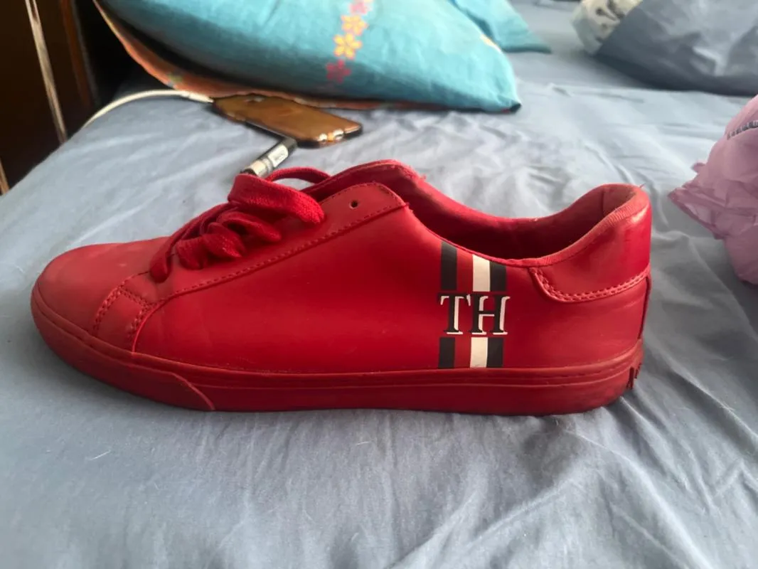 Sneakers Tommy Hilfiger EU 40.5 | Roșu, Piele lăcuită - Image 2