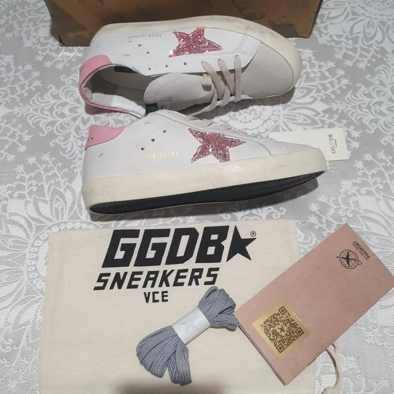 Sneakers Golden Goose EU 37 | Alb, Abstract & Color Block, Piele naturală - Image 2