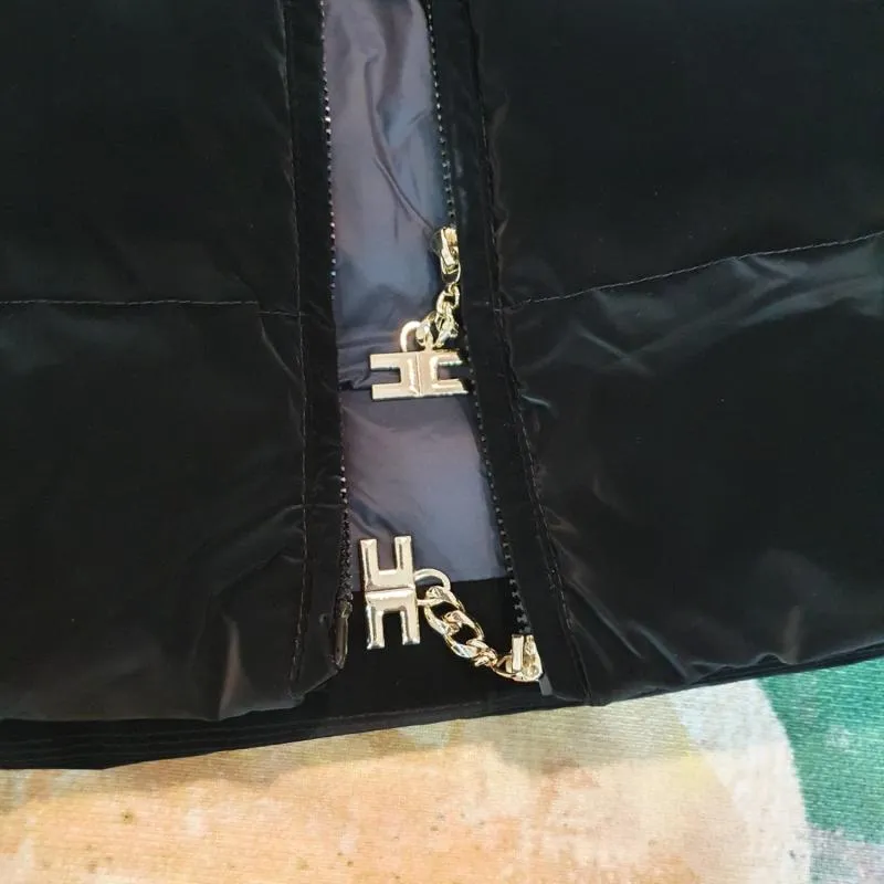 Geacă de iarnă Elisabetta Franchi L | Negru, Cu glugă - Image 7