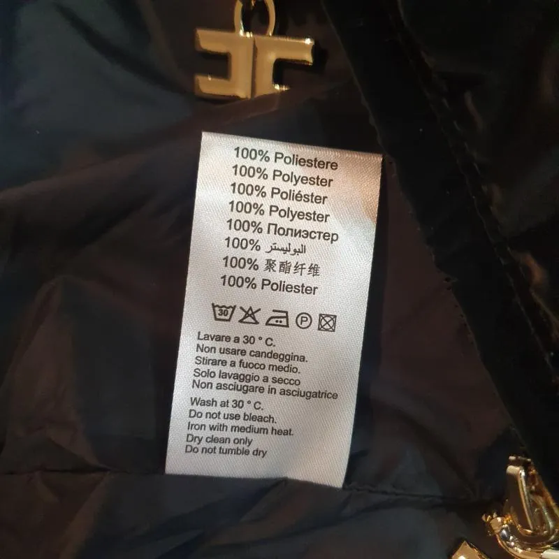 Geacă de iarnă Elisabetta Franchi L | Negru, Cu glugă - Image 9