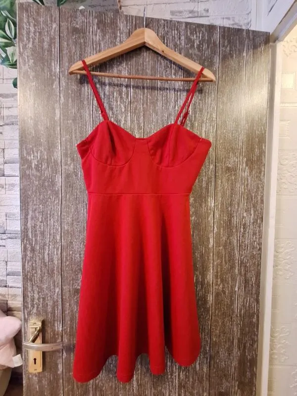 Rochie de vară Shein L | Roșu, Midi, Bretele subțiri, Poliester - Image 2