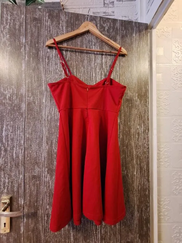 Rochie de vară Shein L | Roșu, Midi, Bretele subțiri, Poliester - Image 3