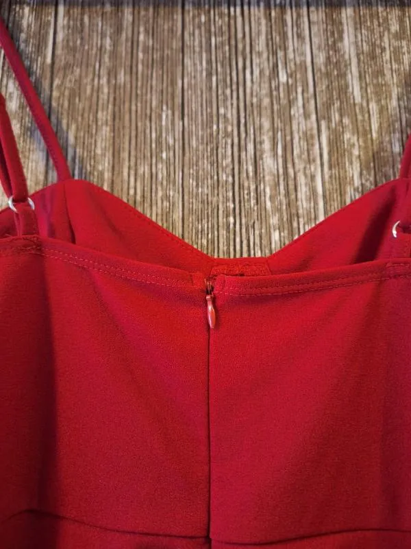 Rochie de vară Shein L | Roșu, Midi, Bretele subțiri, Poliester - Image 4
