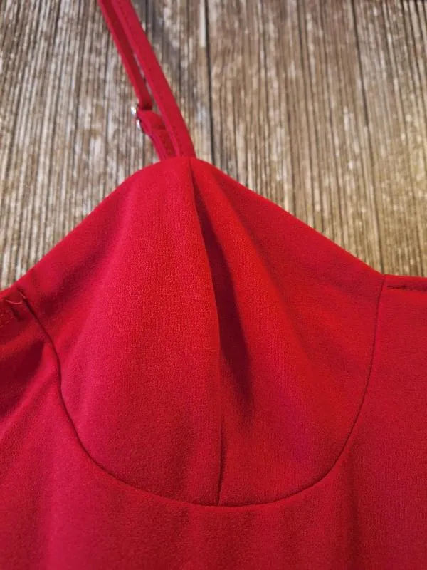 Rochie de vară Shein L | Roșu, Midi, Bretele subțiri, Poliester - Image 6