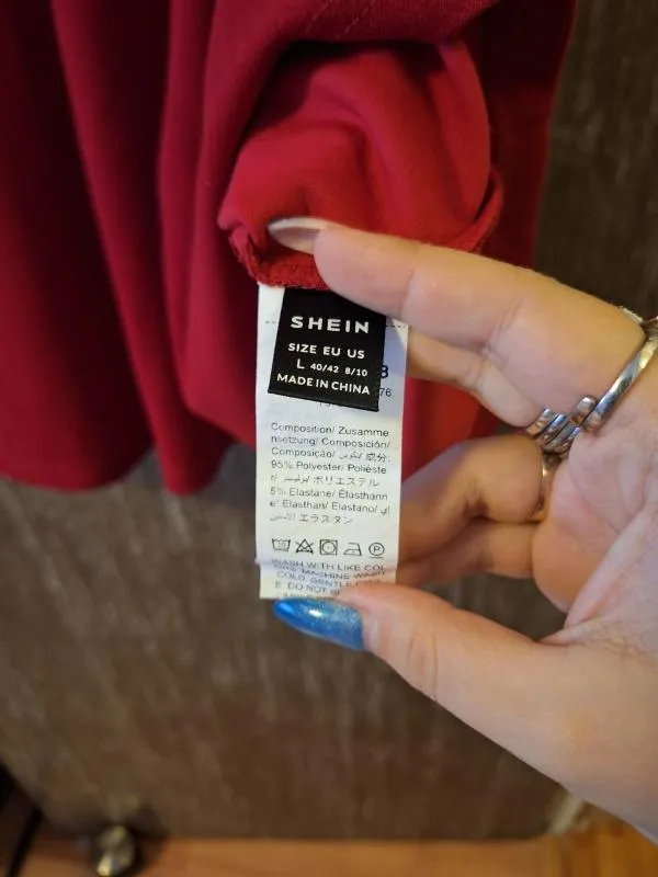 Rochie de vară Shein L | Roșu, Midi, Bretele subțiri, Poliester - Image 7