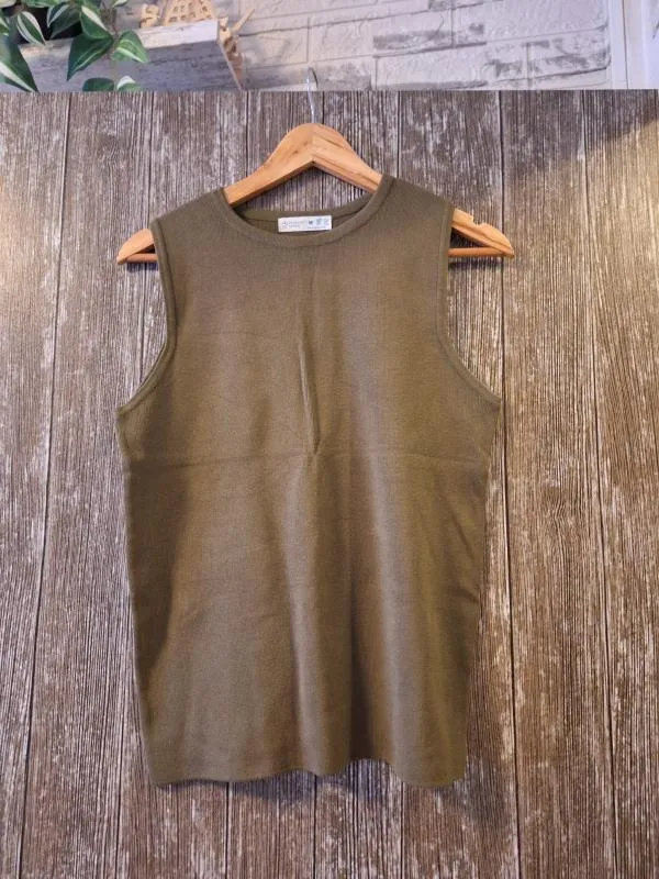 Top tank Primark M | Khaki, Normal, Fără mâneci - Image 2