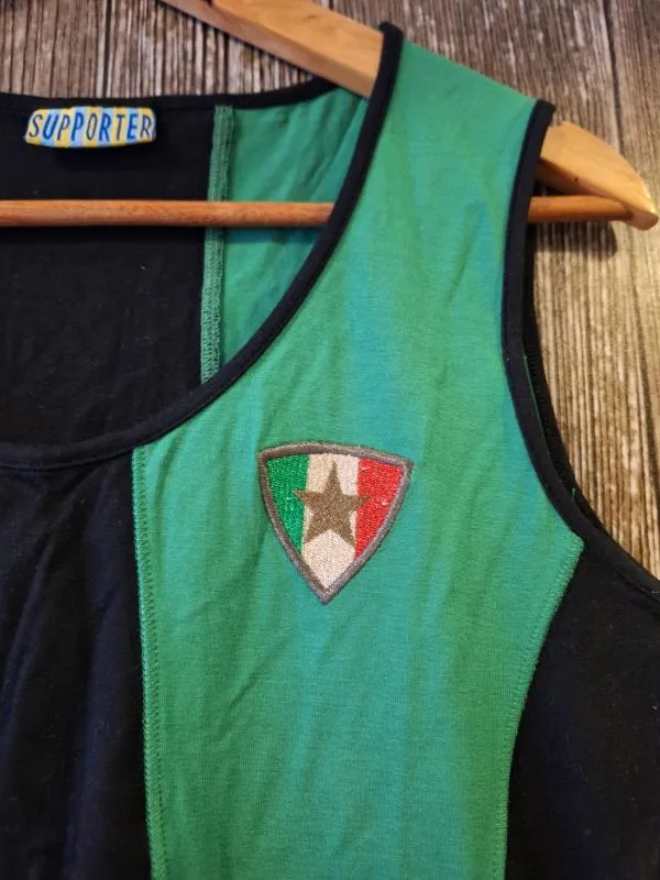 Top tank Supporter M | Verde, Normal, Fără mâneci, Dungi, Vâscoză - Image 4