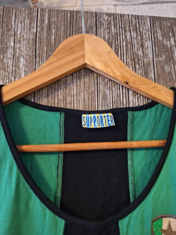 Top tank Supporter M | Verde, Normal, Fără mâneci, Dungi, Vâscoză - Image 6
