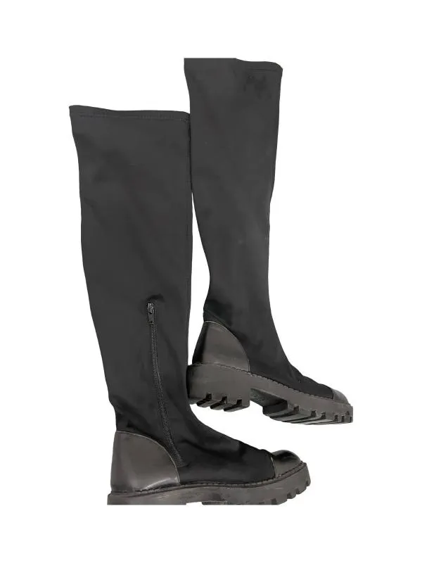 Cizme până la genunchi Zara EU 36 | Negru, Piele ecologică
