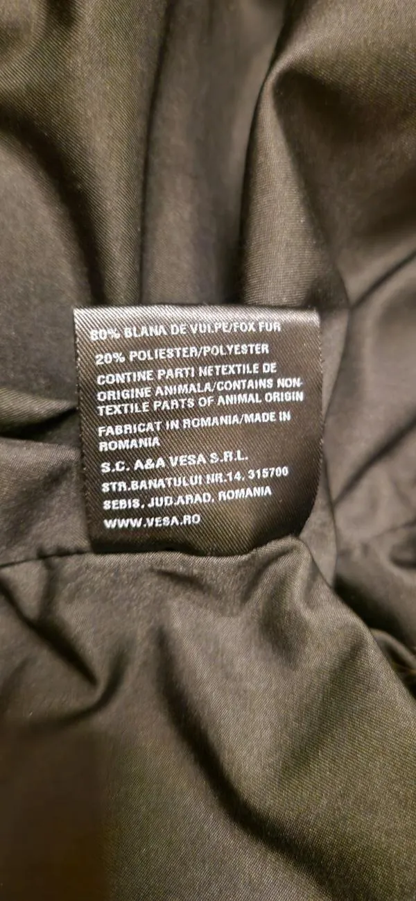 Vestă Vesa EU 36 | Maro, Fără glugă, Blană naturală - Image 4