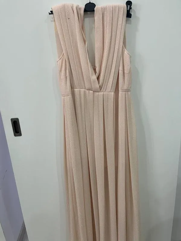 Rochie casual XL | Roz, Maxi, Fără mâneci, Monocrom - Image 4