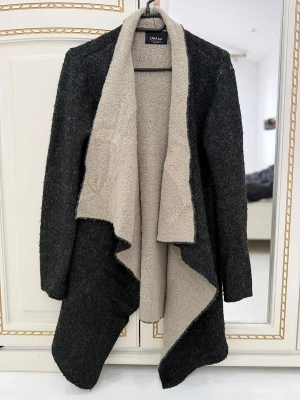 Cardigan Zara M | Negru, Mânecă lungă - Image 4
