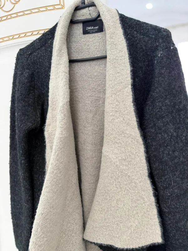 Cardigan Zara M | Negru, Mânecă lungă - Image 3