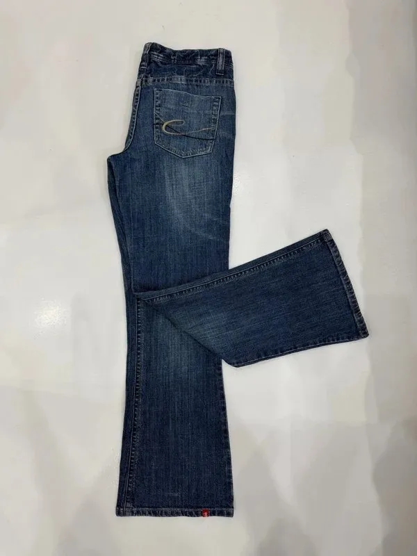 Blugi FIVE L | Albastru, Lungi, Talie înaltă, Flared (Evazați) fit - Image 2