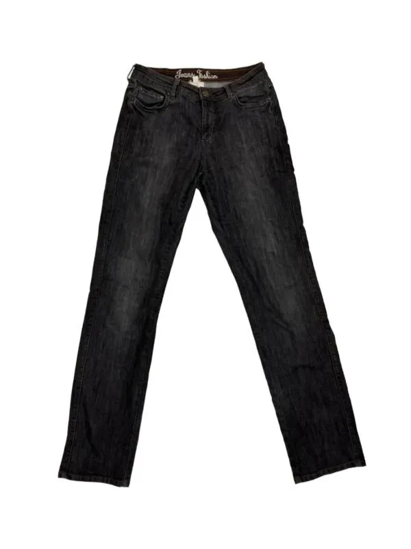 Blugi Jeans Fashion L | Negru, Lungi, Talie înaltă, Regular (Standard) fit