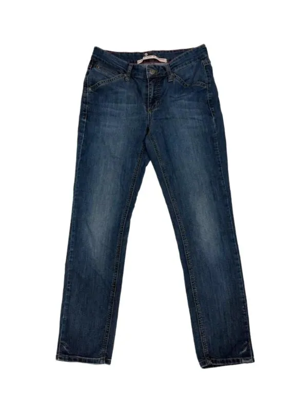 Blugi S | Bleumarin, Lungi, Talie înaltă, Regular (Standard) fit