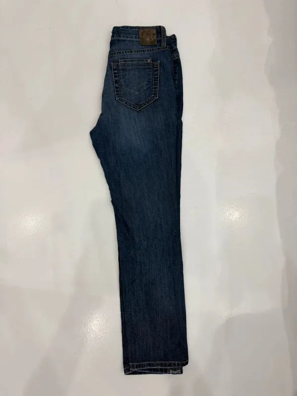 Blugi S | Bleumarin, Lungi, Talie înaltă, Regular (Standard) fit - Image 3