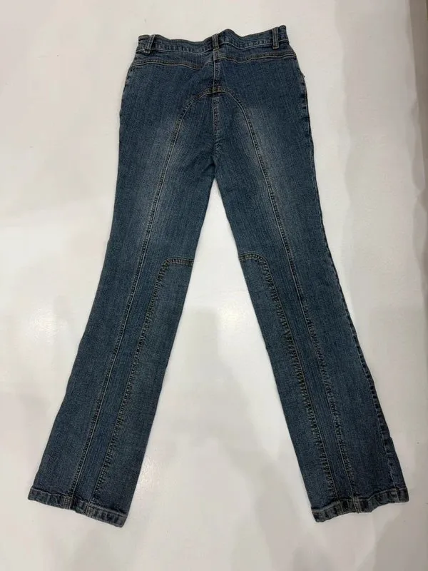 Blugi Steeds S | Bleumarin, Lungi, Talie înaltă, Flared (Evazați) fit - Image 2