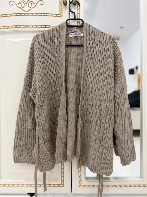 Cardigan Morghy Art Style XL | Bej, Mânecă lungă - Image 4