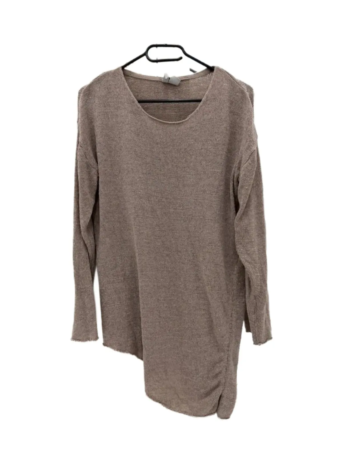 Bluză H&M XS | Bej, Normal, Mânecă lungă, Design asimetric