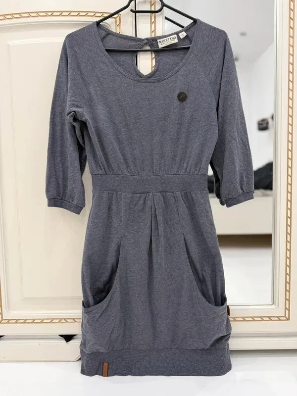 Rochie casual Naketano S | Gri, Midi, Mânecă lungă - Image 5