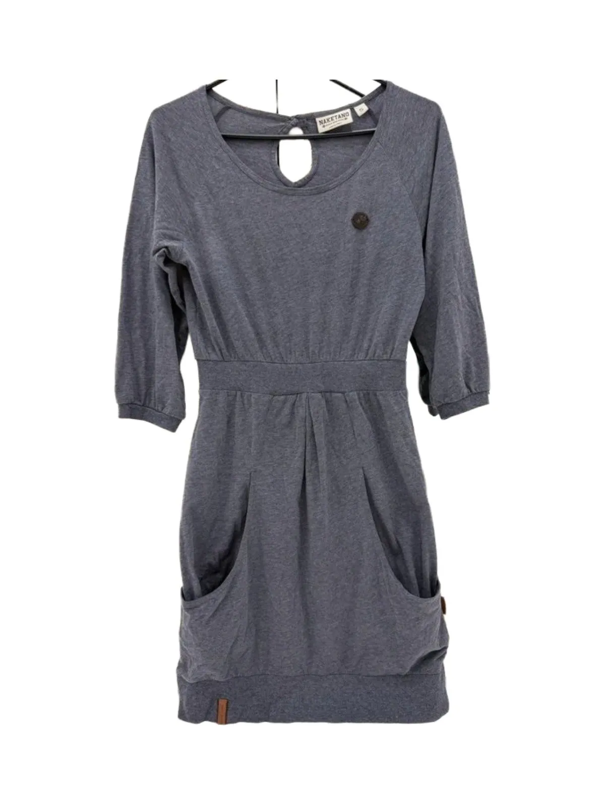 Rochie casual Naketano S | Gri, Midi, Mânecă lungă