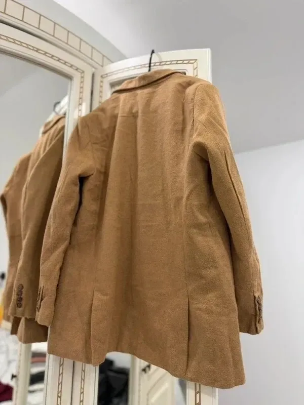 Pardesiu Pull&Bear XL | Caramel, Fără glugă - Image 4
