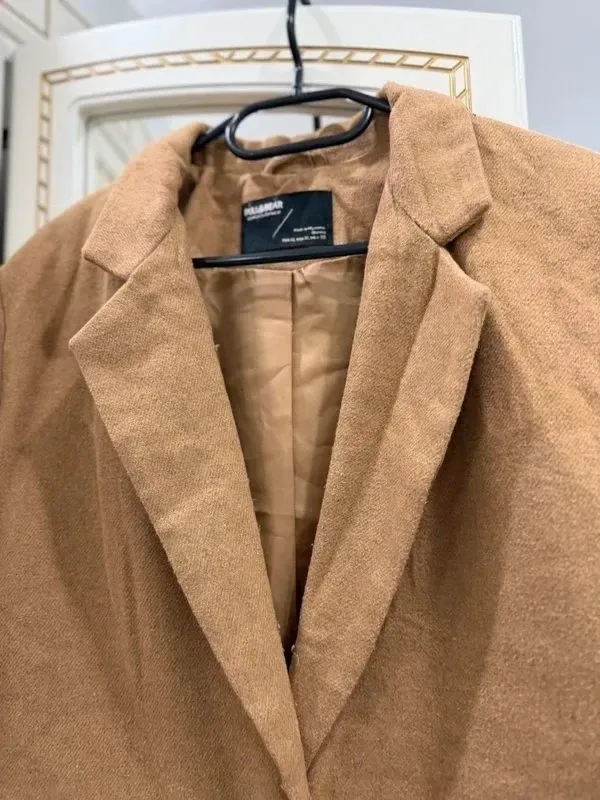 Pardesiu Pull&Bear XL | Caramel, Fără glugă - Image 5