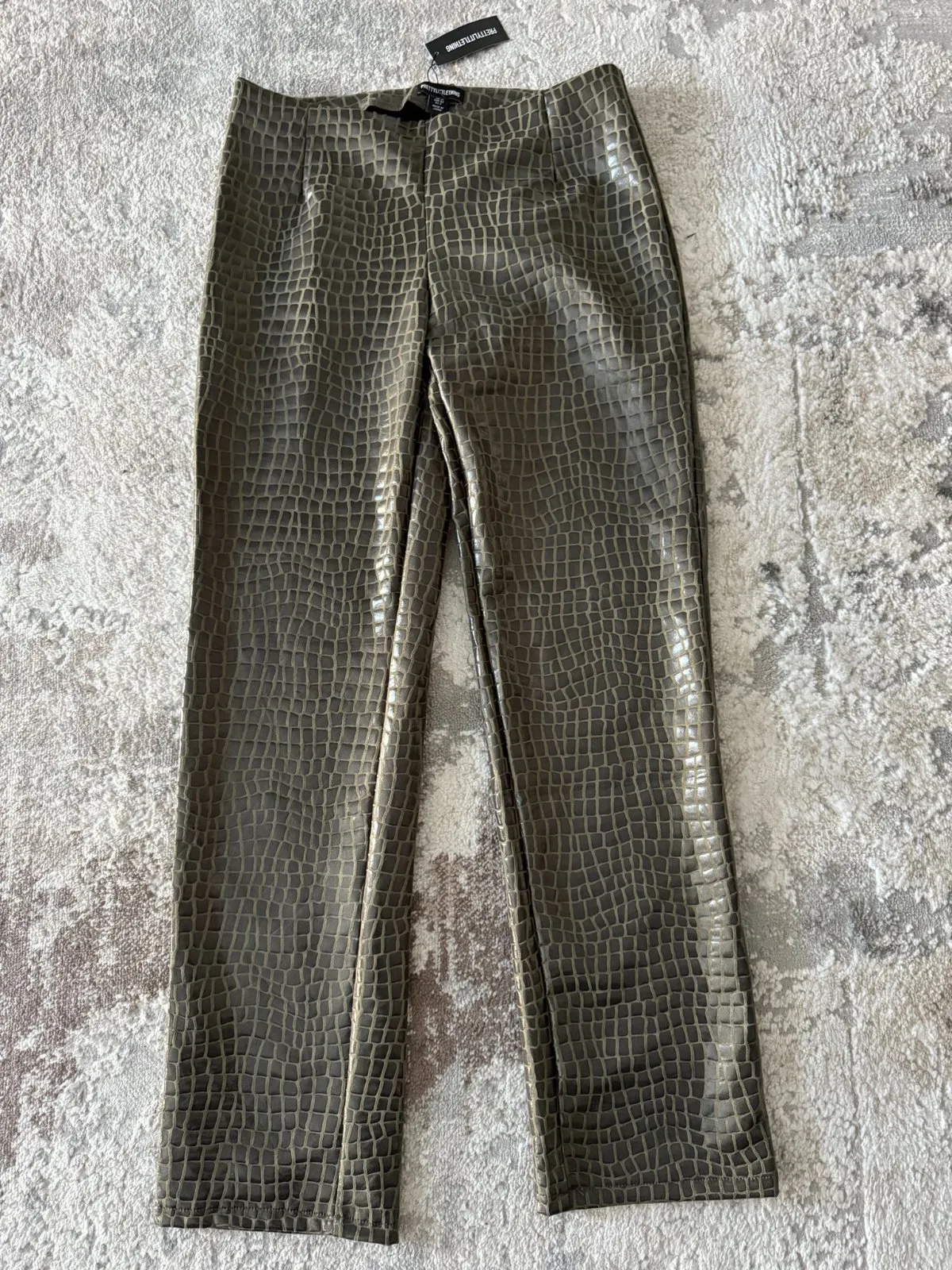 Pantaloni Missguided L | Khaki, Lungi, Clasici Casual - Image 2
