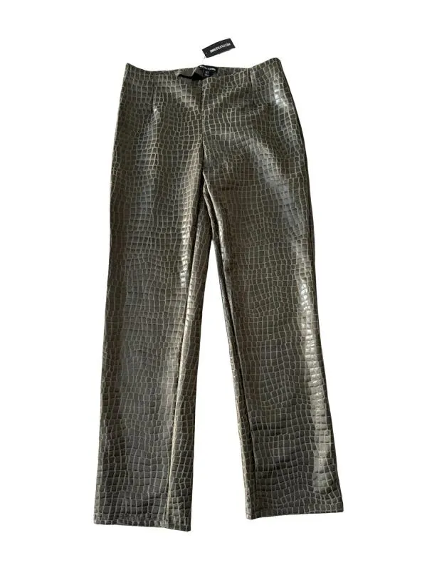 Pantaloni Missguided L | Khaki, Lungi, Clasici Casual