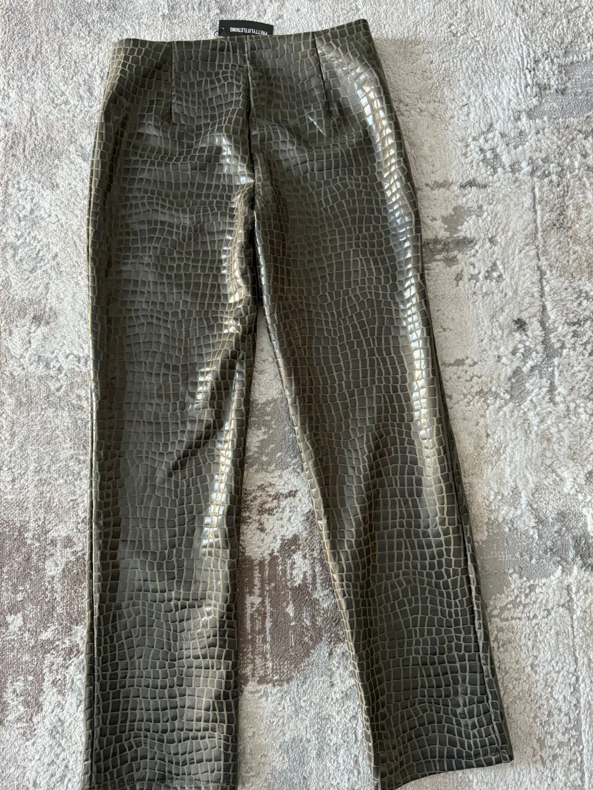 Pantaloni Missguided L | Khaki, Lungi, Clasici Casual - Image 3