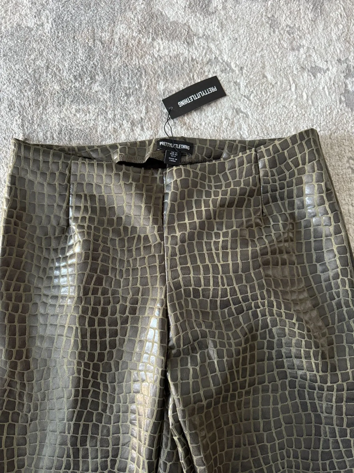 Pantaloni Missguided L | Khaki, Lungi, Clasici Casual - Image 4