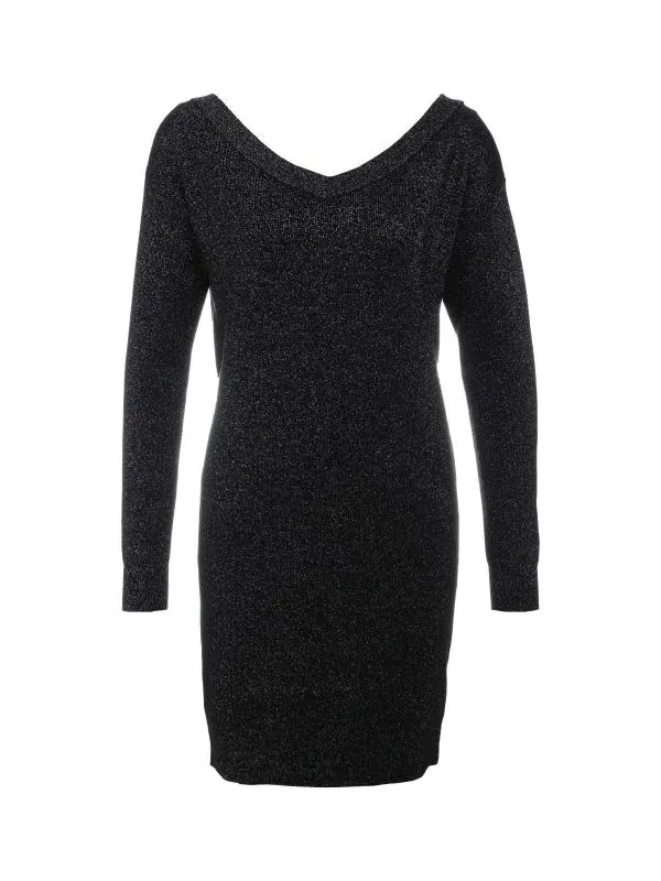 Pulover tip rochie Hugo M | Negru, Mânecă lungă, Lână