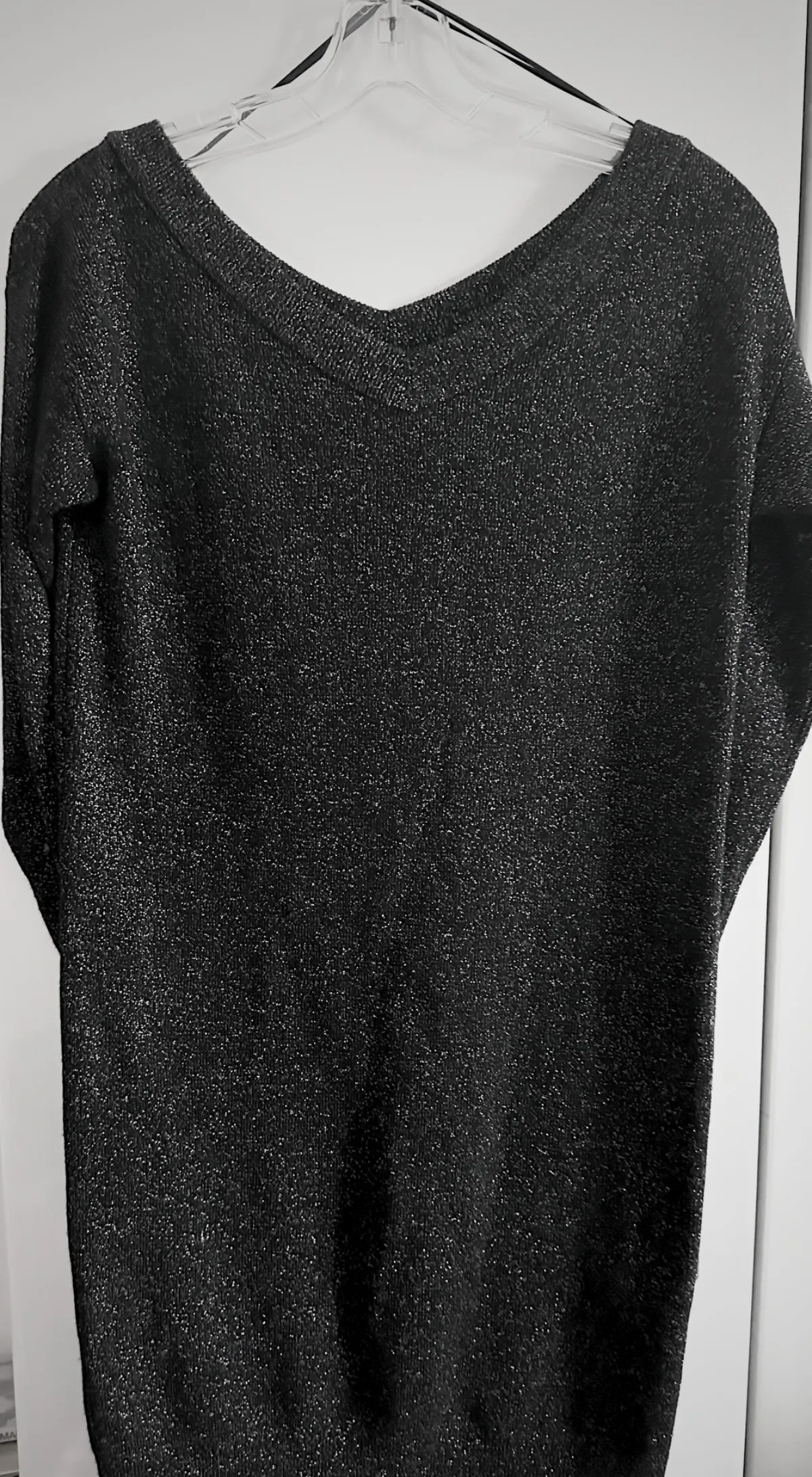 Pulover tip rochie Hugo M | Negru, Mânecă lungă, Lână - Image 6